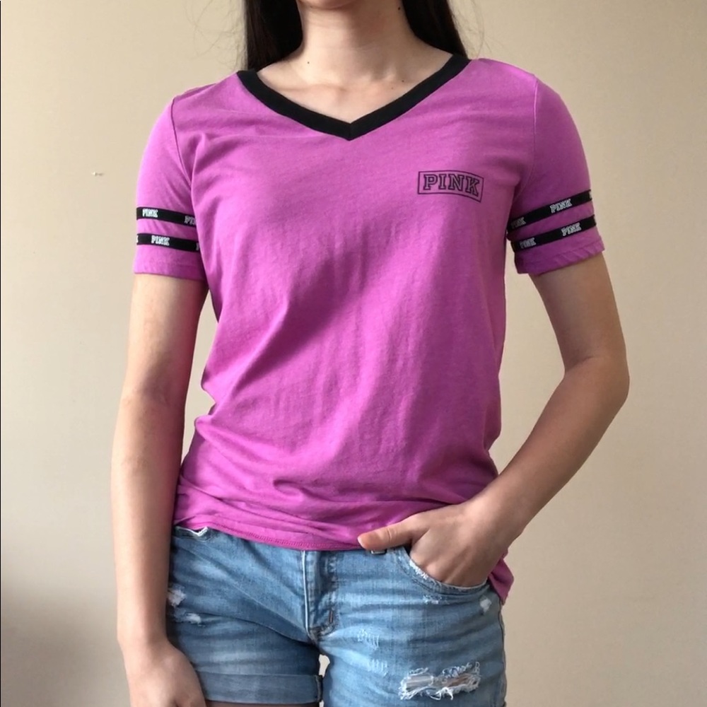 Victoria’s Secret PINK purple logo tee shirt